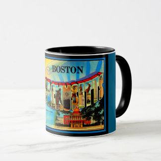 Greetings from Boston Retro Postcard Mug