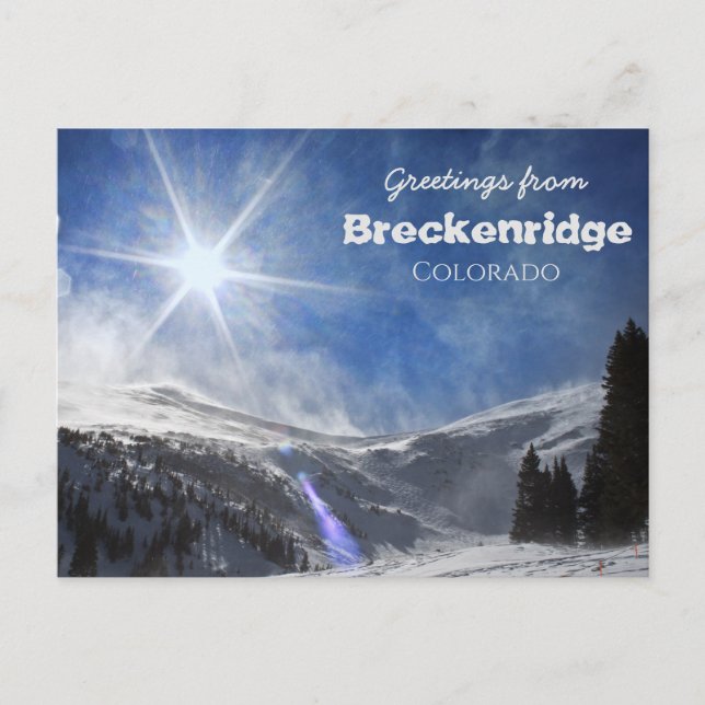 Greetings from Breckenridge Colorado Scenic Postcard (Front)