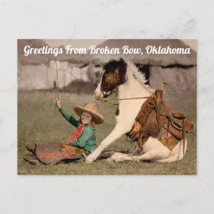 Greetings From Broken Bow, Oklahoma Postcard