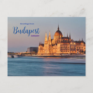 Greetings from Budapest Hungary Coastal Postcard 