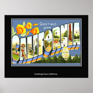 Greetings from California Poster