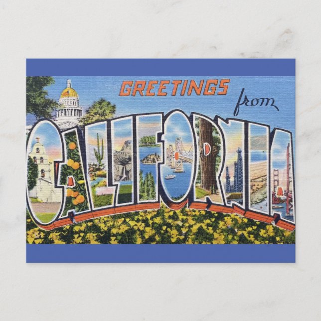 Greetings from California Travel Postcard (Front)