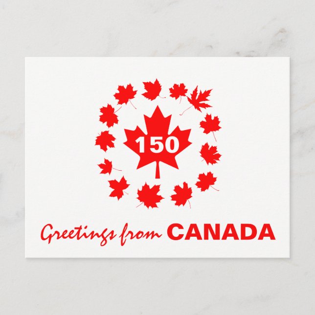 Greetings From Canada Customisable Postcard (Front)