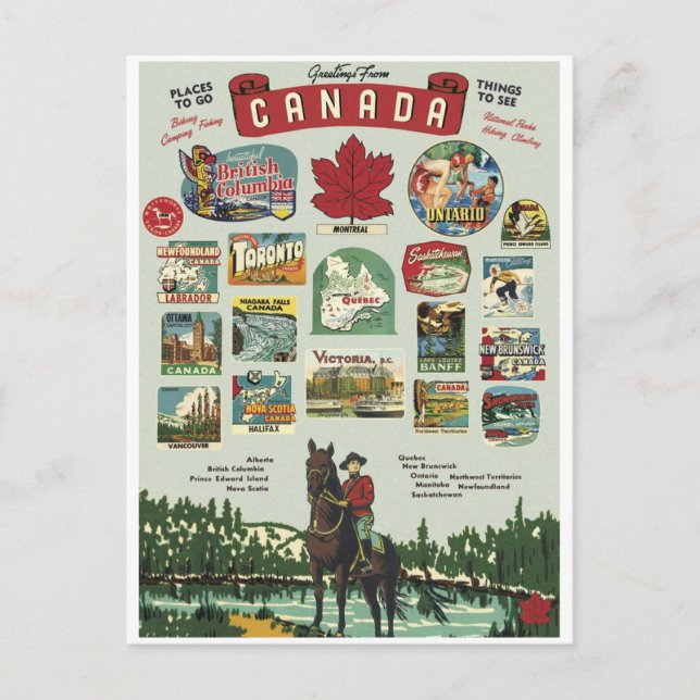 Greetings from Canada Postcard (Front)
