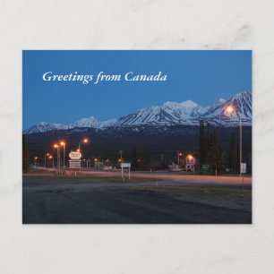 Greetings from Canada with Haines Junction Photo Postcard