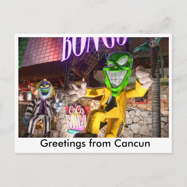 Greetings from Cancun Postcard (Front)