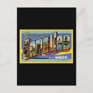 Greetings from Cape Cod Massachusetts Postcard