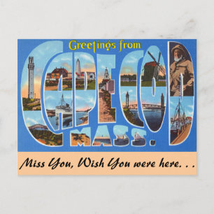 Greetings from Cape Cod Postcard