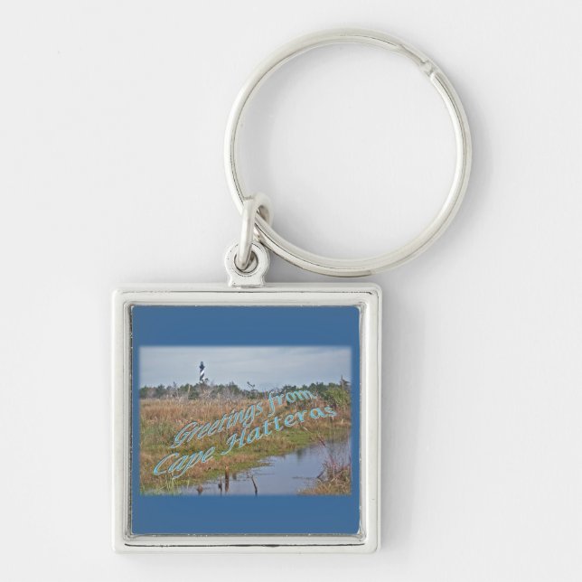Greetings from Cape Hatteras OBX Key Ring (Front)