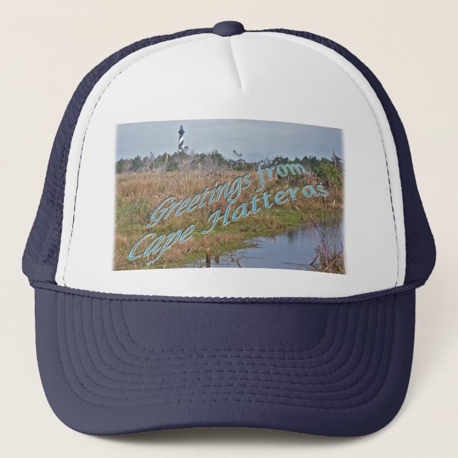 Greetings from Cape Hatteras OBX Trucker Hat (Front)