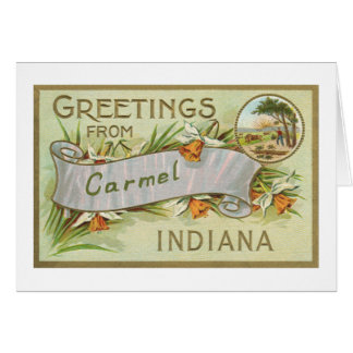 Greetings from Carmel Indiana-White Border