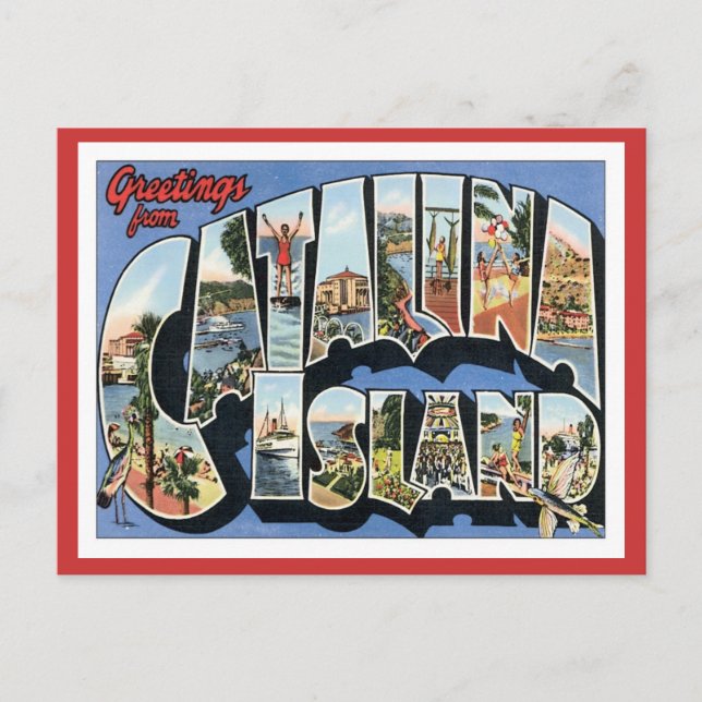 Greetings From Catalina Island California Postcard (Front)
