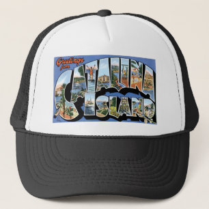Greetings from Catalina Island, California Retro Trucker Hat