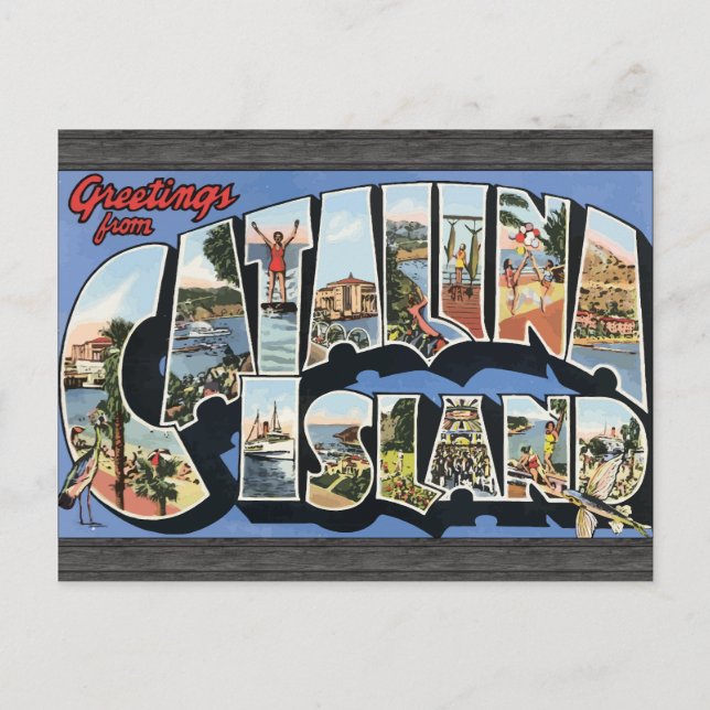 Greetings From Catalina Island, Vintage Postcard (Front)