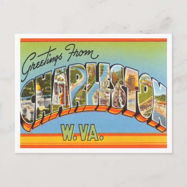 Greetings from Charleston, West Virginia Travel Postcard (Front)