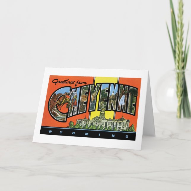 Greetings from Cheyenne,Wyoming! Vintage Post Card (Front)