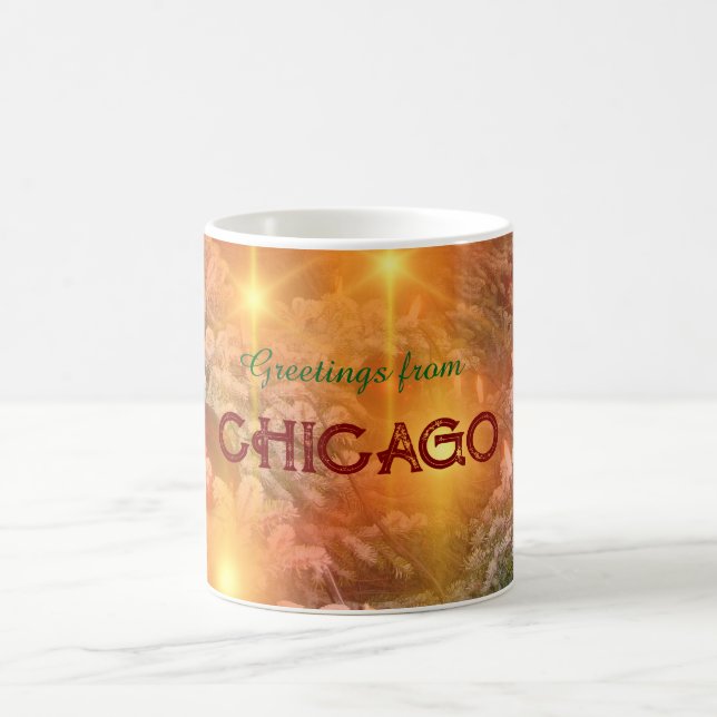   Greetings from CHICAGO Coffee Mug (Center)
