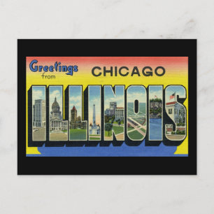 Greetings from Chicago Illinois Postcard