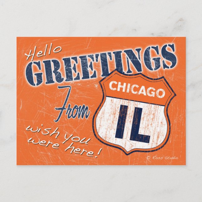 Greetings from Chicago Illinois Postcard (Front)