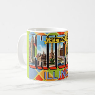 Greetings from Chicago Postcard Mug
