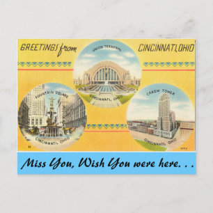 Greetings from Cincinnati Postcard