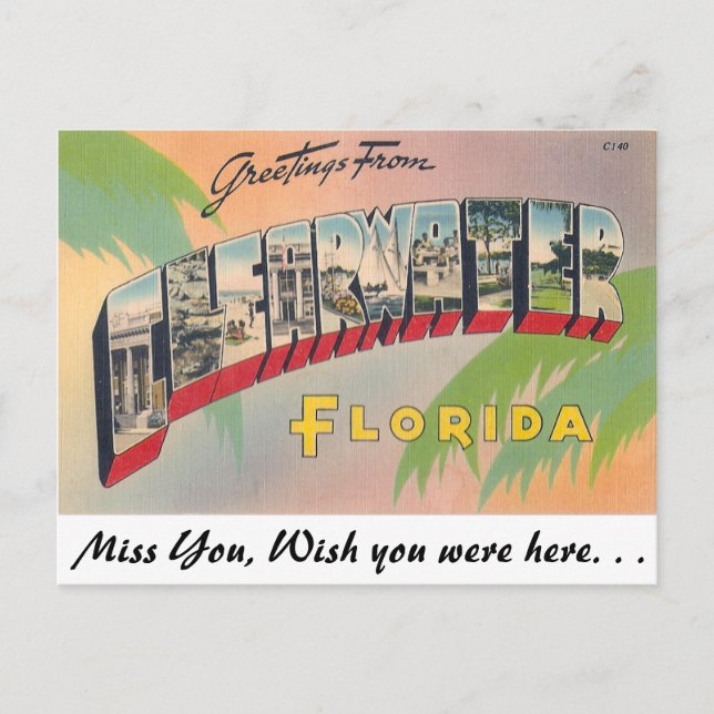 Greetings from Clearwater, Florida Postcard (Front)