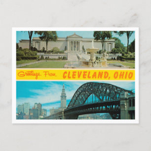 Greetings from Cleveland, Ohio Vintage Travel Postcard