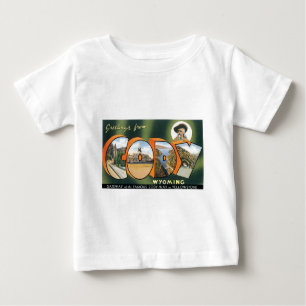 Greetings from Cody, Wyoming! Vintage Post Card Baby T-Shirt