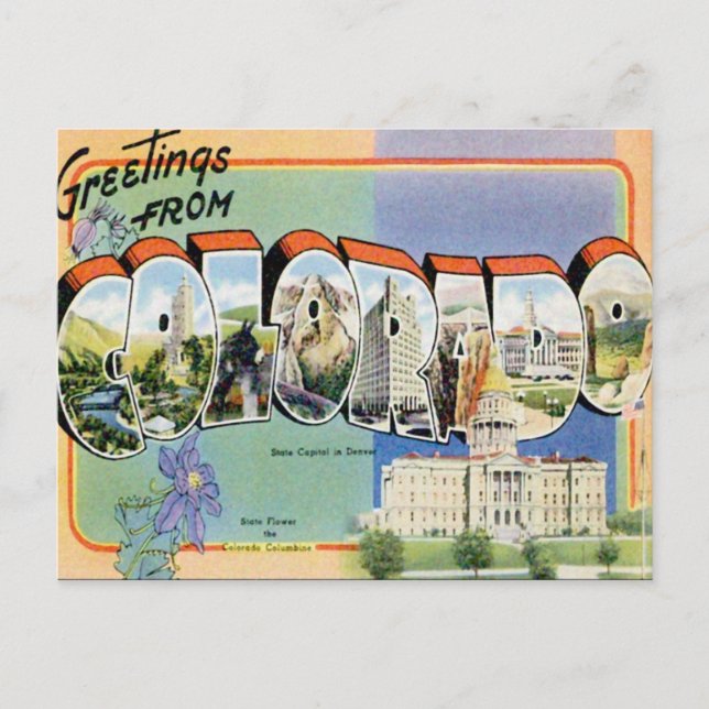 Greetings From Colorado CO Postcard (Front)