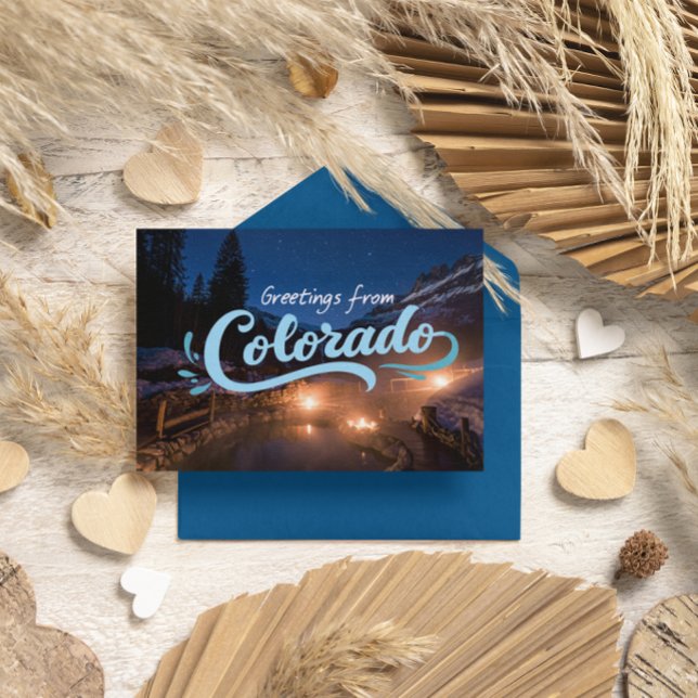 Greetings from Colorado – Night Hot Springs Postcard (Creator Uploaded)
