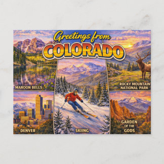 Greetings From Colorado Postcard