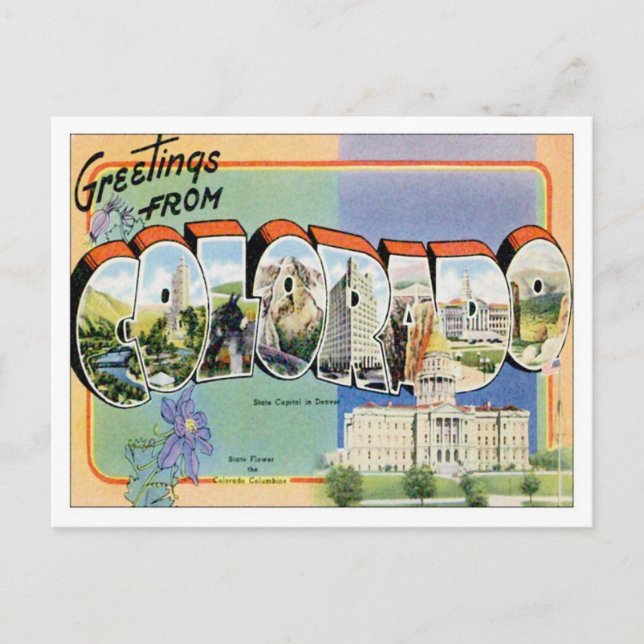 Greetings From Colorado Postcard (Front)