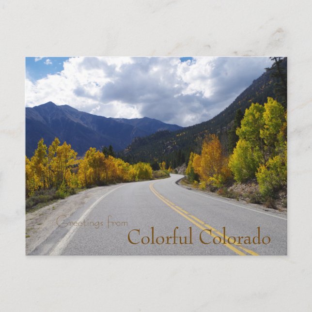 Greetings from Colourful Colorado Postcard (Front)