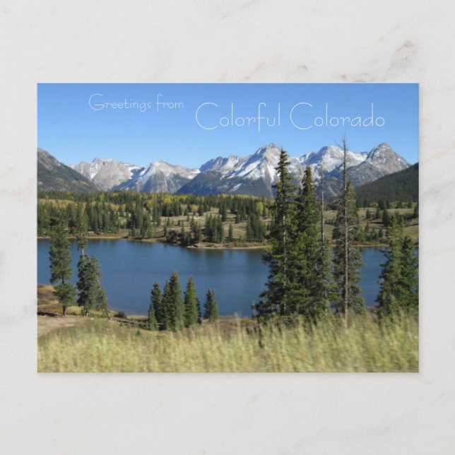 Greetings from Colourful Colorado Postcard (Front)