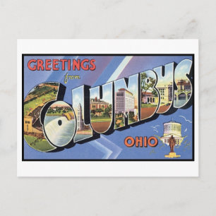 Greetings From Columbus Postcard