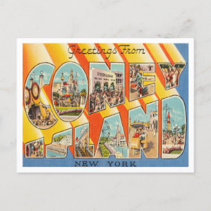 Greetings from Coney Island, New York Travel Postcard