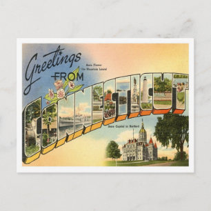 Greetings From Connecticut Postcard