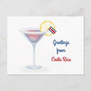 Greetings From Costa Rica Cocktail Holiday Card