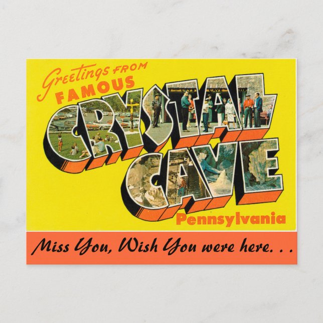 Greetings from Crystal Cave Postcard (Front)