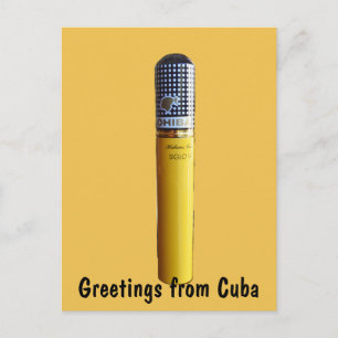 Greetings from Cuba, Cuban Cigar Photo Postcard