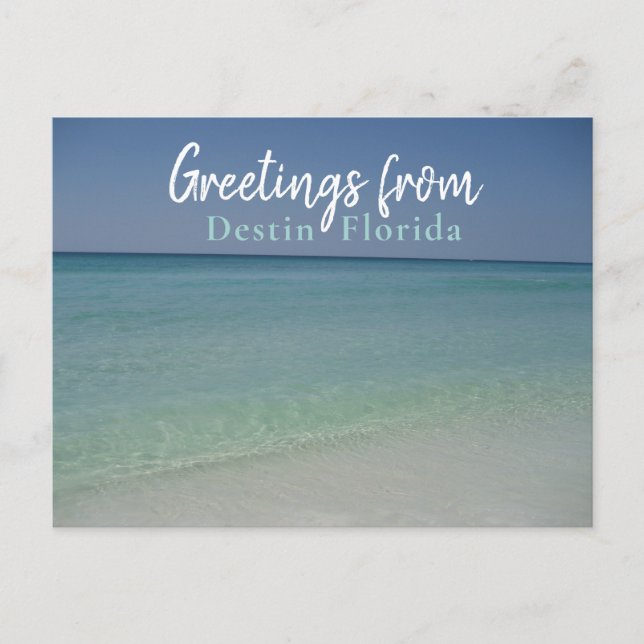 Greetings From Custom Beach Destination Vacation Postcard (Front)