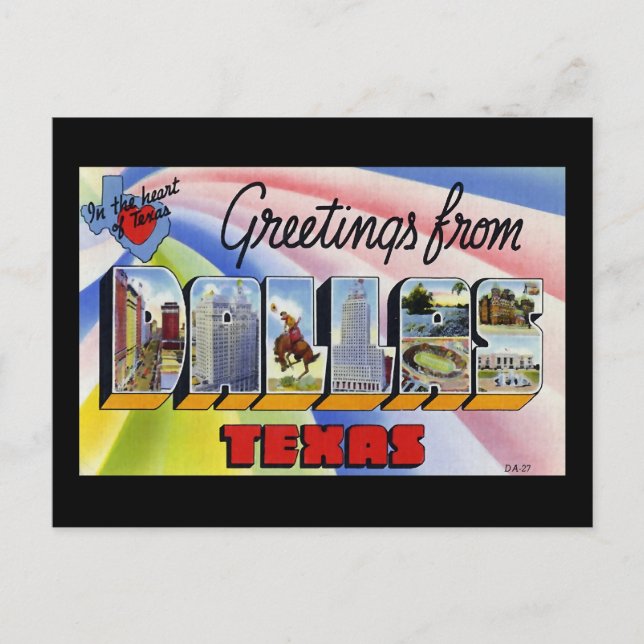 Greetings from Dallas Texas Postcard (Front)