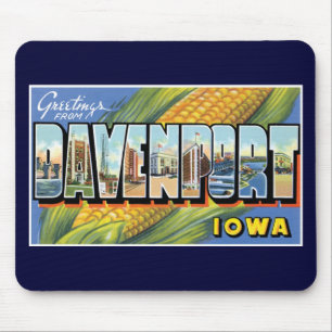 Greetings from Davenport, Iowa! Mouse Pad