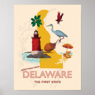 Greetings from Delaware Poster