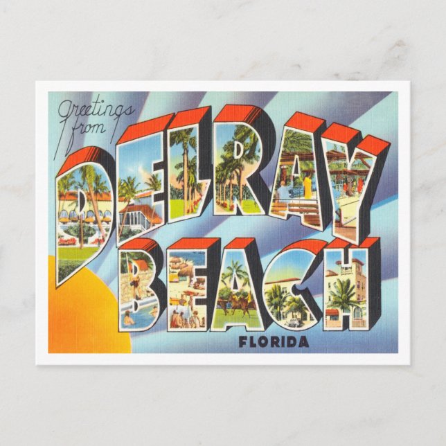Greetings from Delray Beach, Florida Travel Postcard (Front)