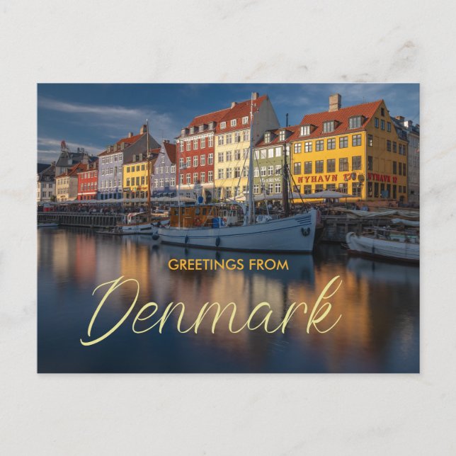 Greetings from Denmark Scenic Postcard Nyhavn (Front)