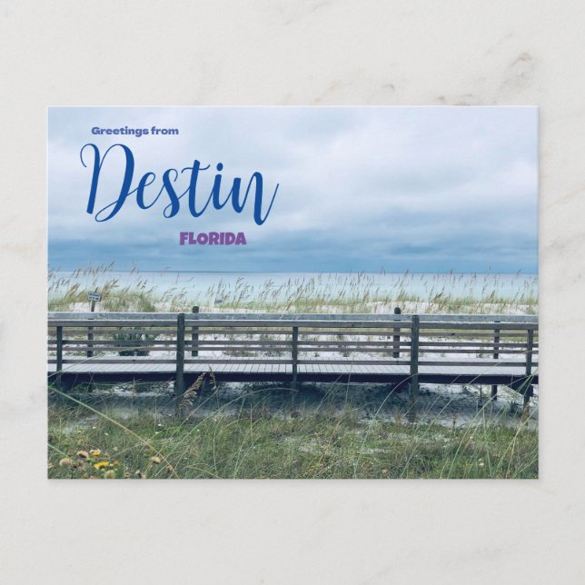 Greetings from Destin Florida Postcard Scenic (Front)