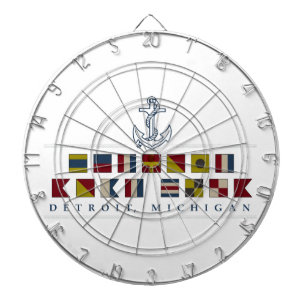 Greetings from Detroit Dartboard