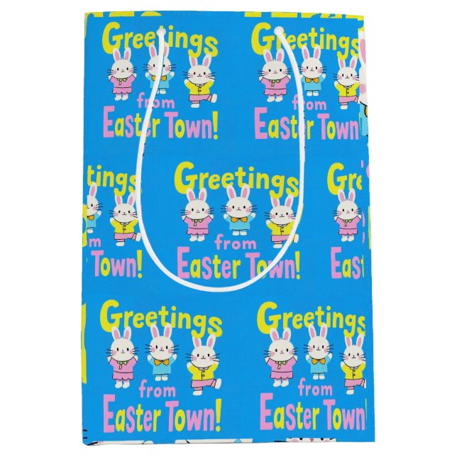 Greetings from Easter Town  Medium Gift Bag (Front)