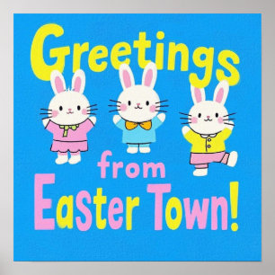 Greetings from Easter Town Poster